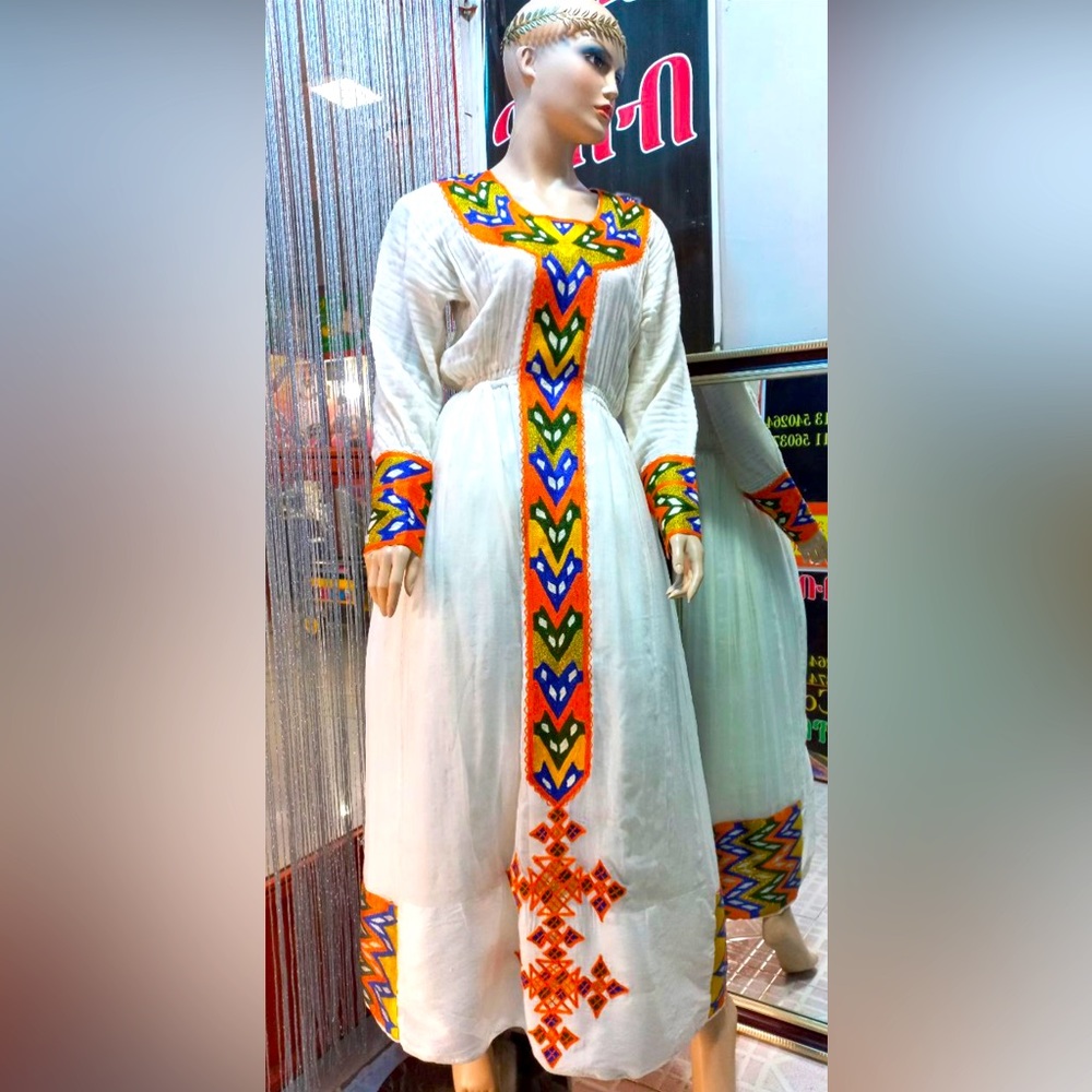 Ethiopian, eritrean traditional woman’s dress